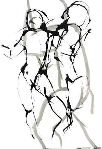 line gesture with wash 