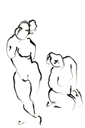 Line Drawing Two Figures
